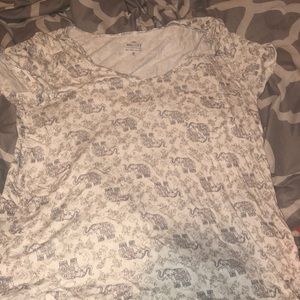 Elephant print tee
